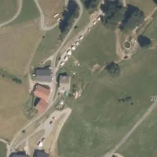 Vue aérienne de hepi Lodge Camping
