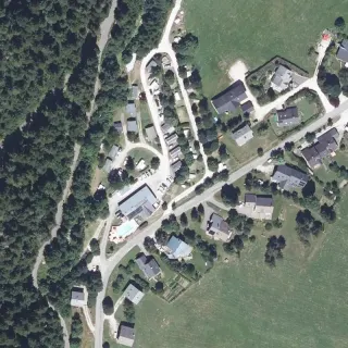 Vue aérienne de Camping Les Eymes