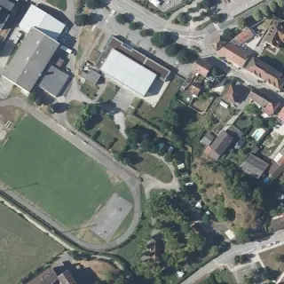 Vue aérienne de Camping municipal