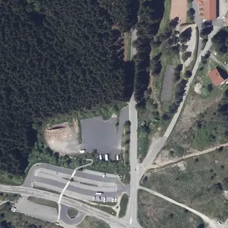 Flygbild över Tömningsstation