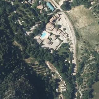 Vista aerea di Le Chambron
