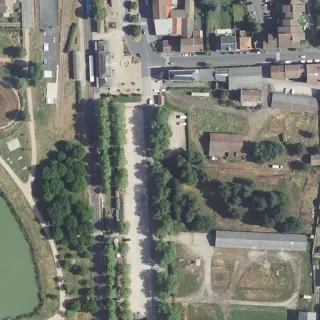 Vista aerea di Aire camping-car Ambert