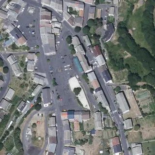 Vue aérienne de Aire de service