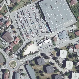 Aerial view of flots bleus