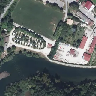 Luftbild von Ver-/Entsorgung