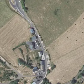Flygbild över Tömningsstation