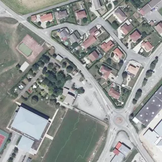 Vista aerea di Camping municipal La Grande Forêt