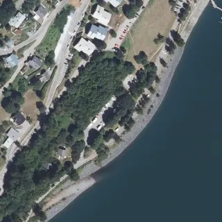 Vue aérienne de Aire de camping-car Point Bleu