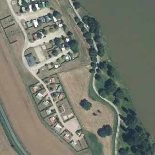 Aerial view of Service station