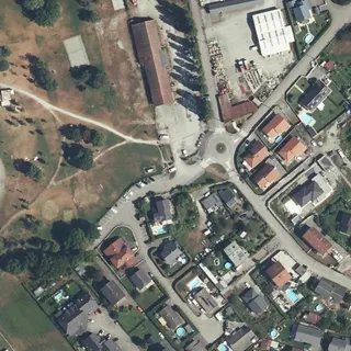 Vista aerea di Aire des Camping-Cars