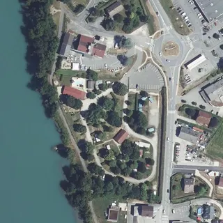 Vue aérienne de Camping du Haut-Rhone