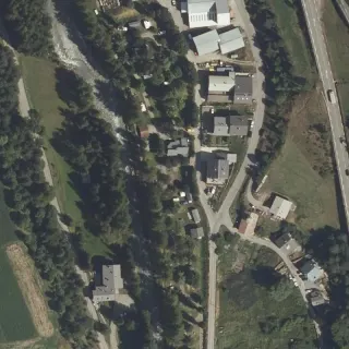 Vue aérienne de Camping Les Mélèzes