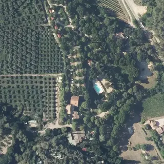 Flygbild över Domaine de l’Écluse