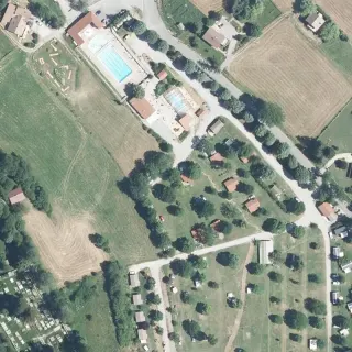 Vista aerea di Camping Champ la Chèvre