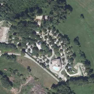 Aerial view of Camping Les 7 Laux