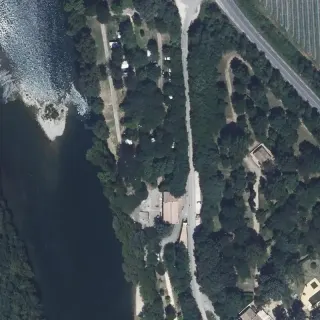 Aerial view of Camping des Ponts