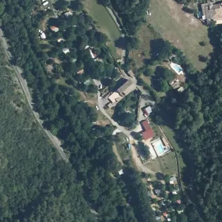 Vue aérienne de Camping le Chaudebry