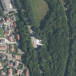 Aerial view of Pertes de la Valserine
