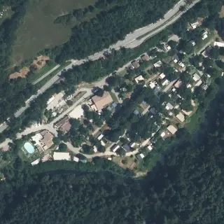 Aerial view of Camping Cœur d'Ardèche