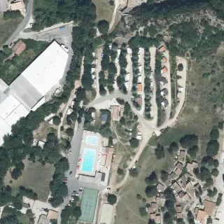 Vue aérienne de Camping Le Pré des Arbres