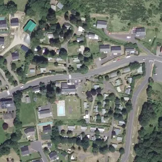Luftbild von Camping Poutié