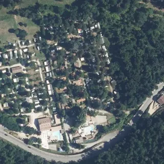 Vue aérienne de Camping les Sables