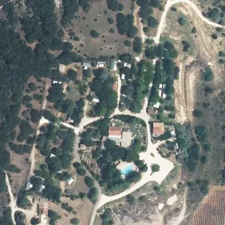 Aerial view of Camping les Truffières