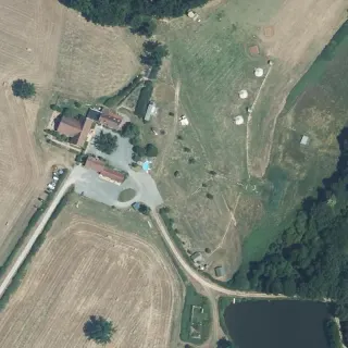Vue aérienne de Camping Bonneblond