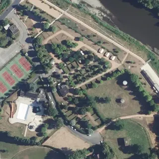 Vue aérienne de Camping La Gravière
