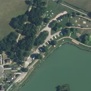 Vue aérienne de Plan d'eau des Sézeaux - Lurcy-Lévis