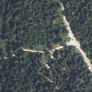Vue aérienne de Aire de bivouac - tente
