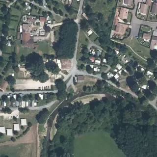 Vue aérienne de La Chalaronne