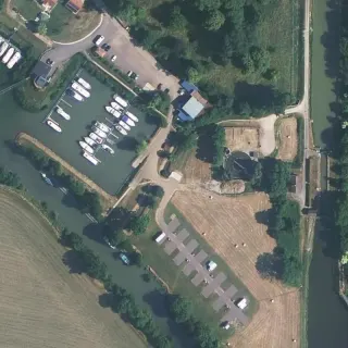 Luftbild von Ver-/Entsorgung