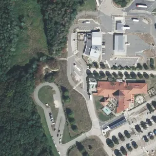 Aerial view of Service station