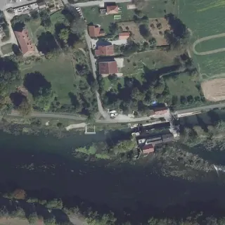 Luftbild von Aire de stationnement Ougney-Douvot.