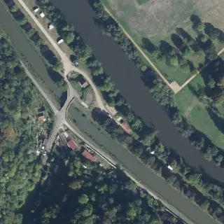Luftbild von ville de clamecy