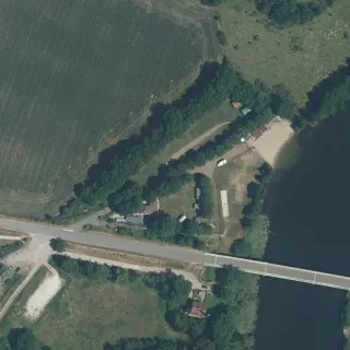 Vue aérienne de Camping des Îles
