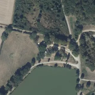 Luftbild von Camping Municipal des Baillys