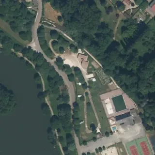 Luftbild von Camping des Quatre Merlettes