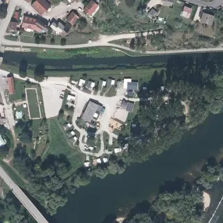 Vue aérienne de Camping de l'île