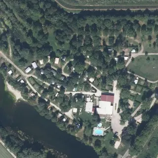 Luftbild von Camping Les Trois Ours