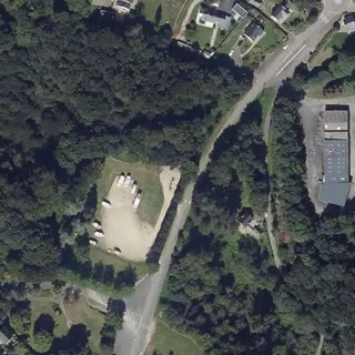 Flygbild över Ville de Lampaul-Guimiliau