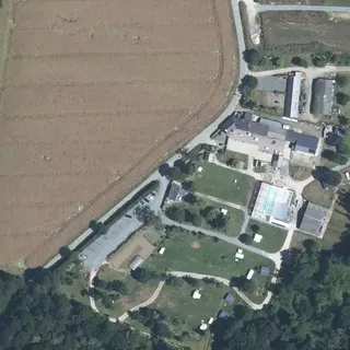 Flygbild över Camping Naturiste de la Bonnaie