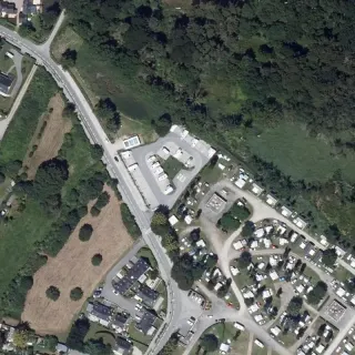 Aerial view of Service station