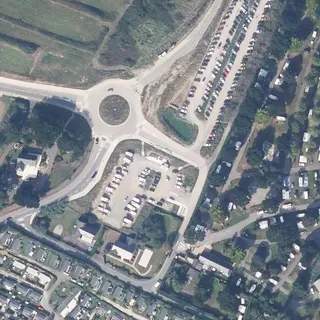 Flygbild över Tömningsstation