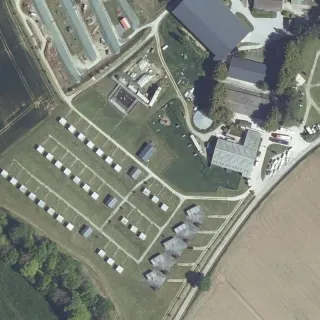 Luftbild von Camping Guerzaille