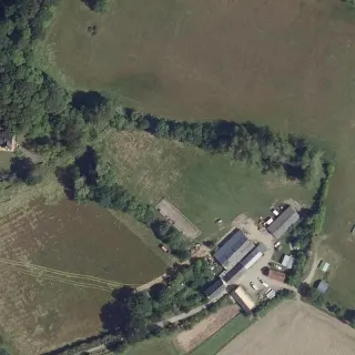 Vue aérienne de Camping La Ferme du Guéric