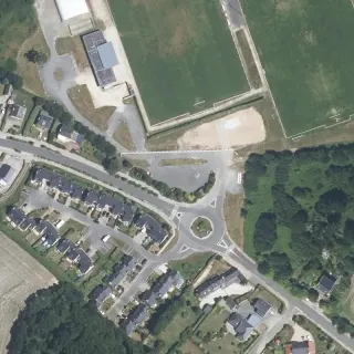 Vue aérienne de Trébeurden - Route de Lannion
