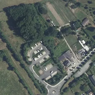 Flygbild över Tömningsstation