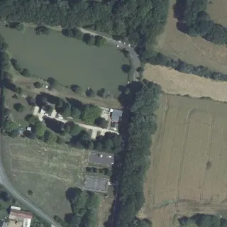 Vue aérienne de Camping